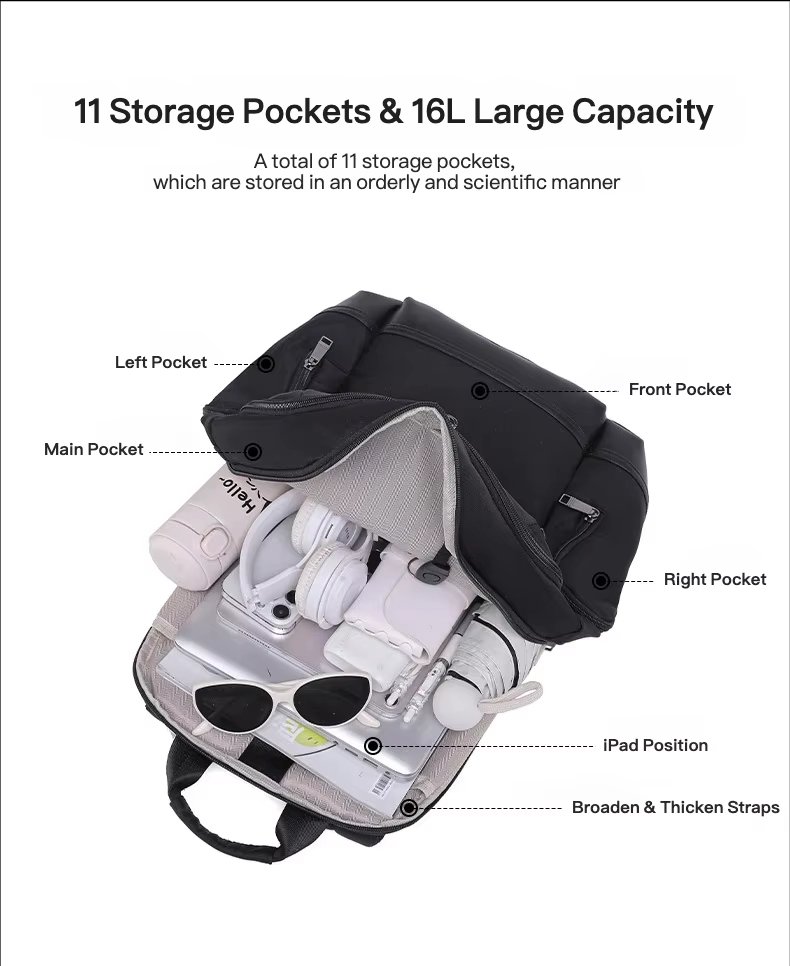 Water-Resistant Large Capacity Business Travel School Oxford Laptop Backpack product detail