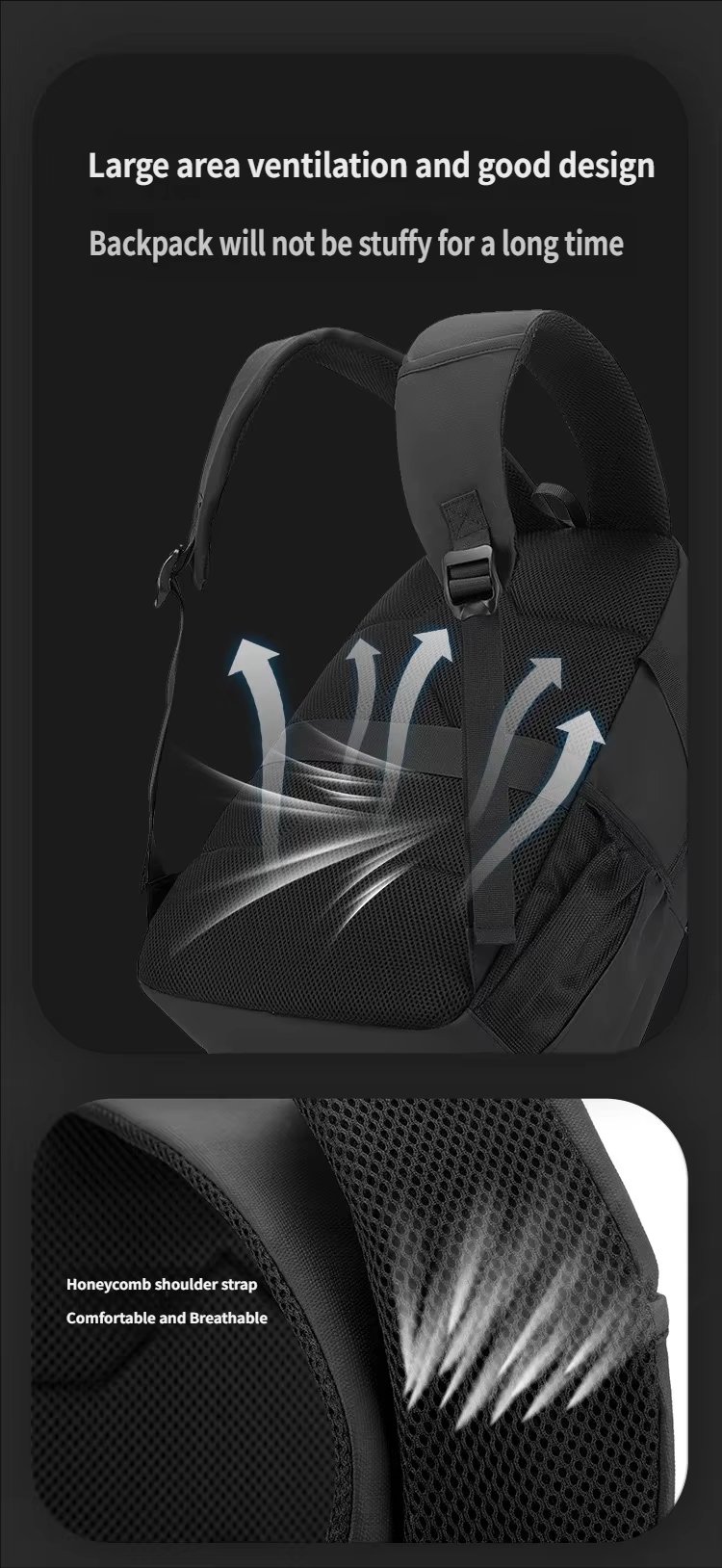 Anti-Theft Water-Resistant Large Capacity Outdoor Business Oxford Laptop Backpack product detail