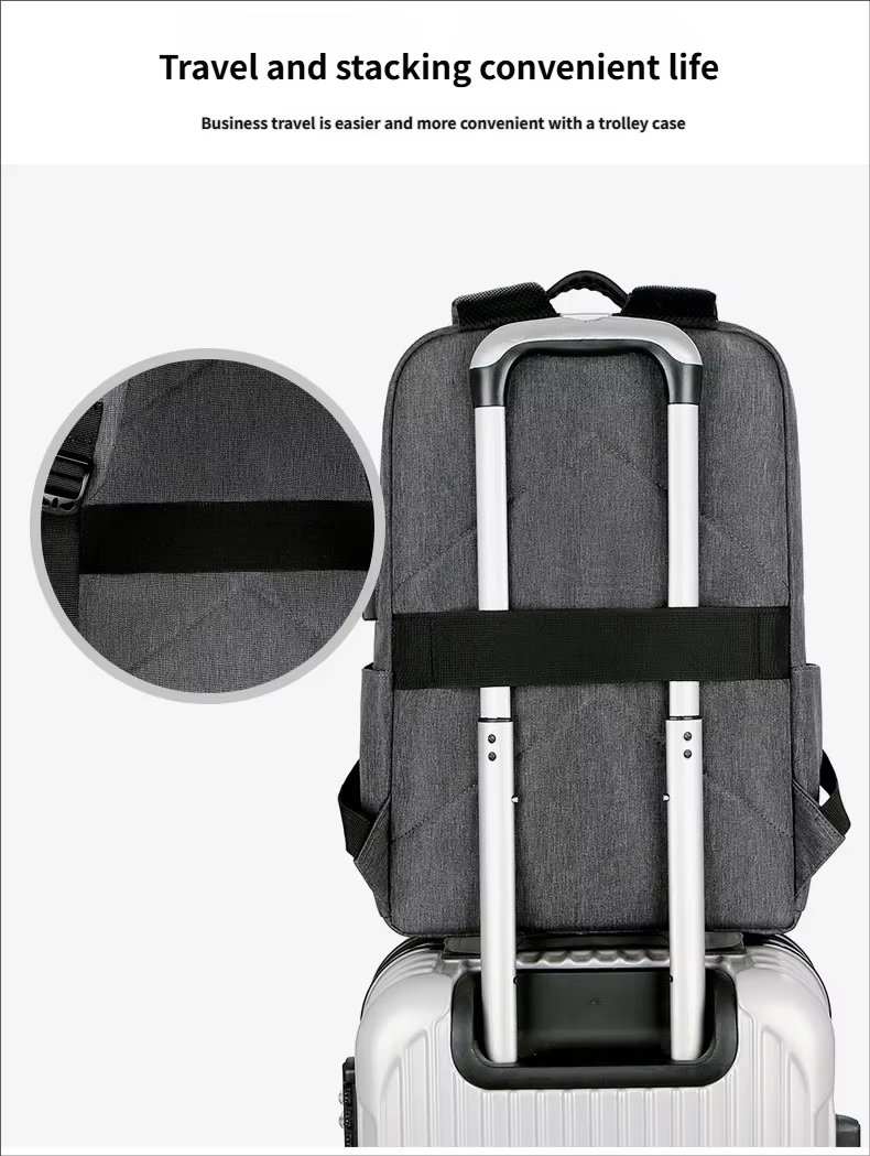 Water-Resistant USB Business Travel School Oxford Laptop Backpack product detail