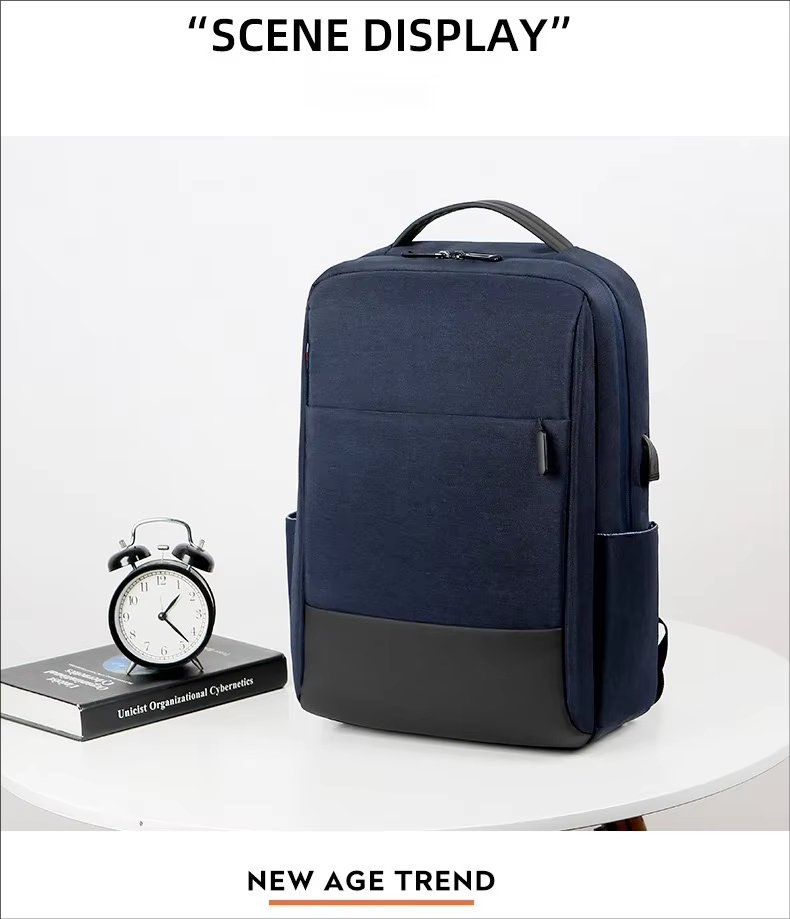 Water-Resistant USB Business Travel School Oxford Laptop Backpack product detail