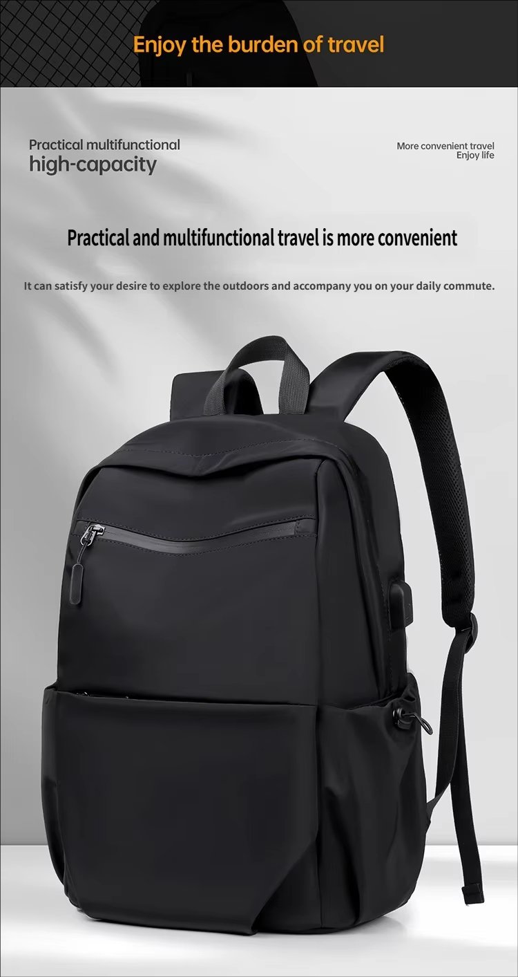 Water-Resistant Lightweight USB Outdoor Travel Oxford Laptop Backpack product detail