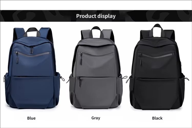Water-Resistant Lightweight USB Outdoor Travel Oxford Laptop Backpack product detail
