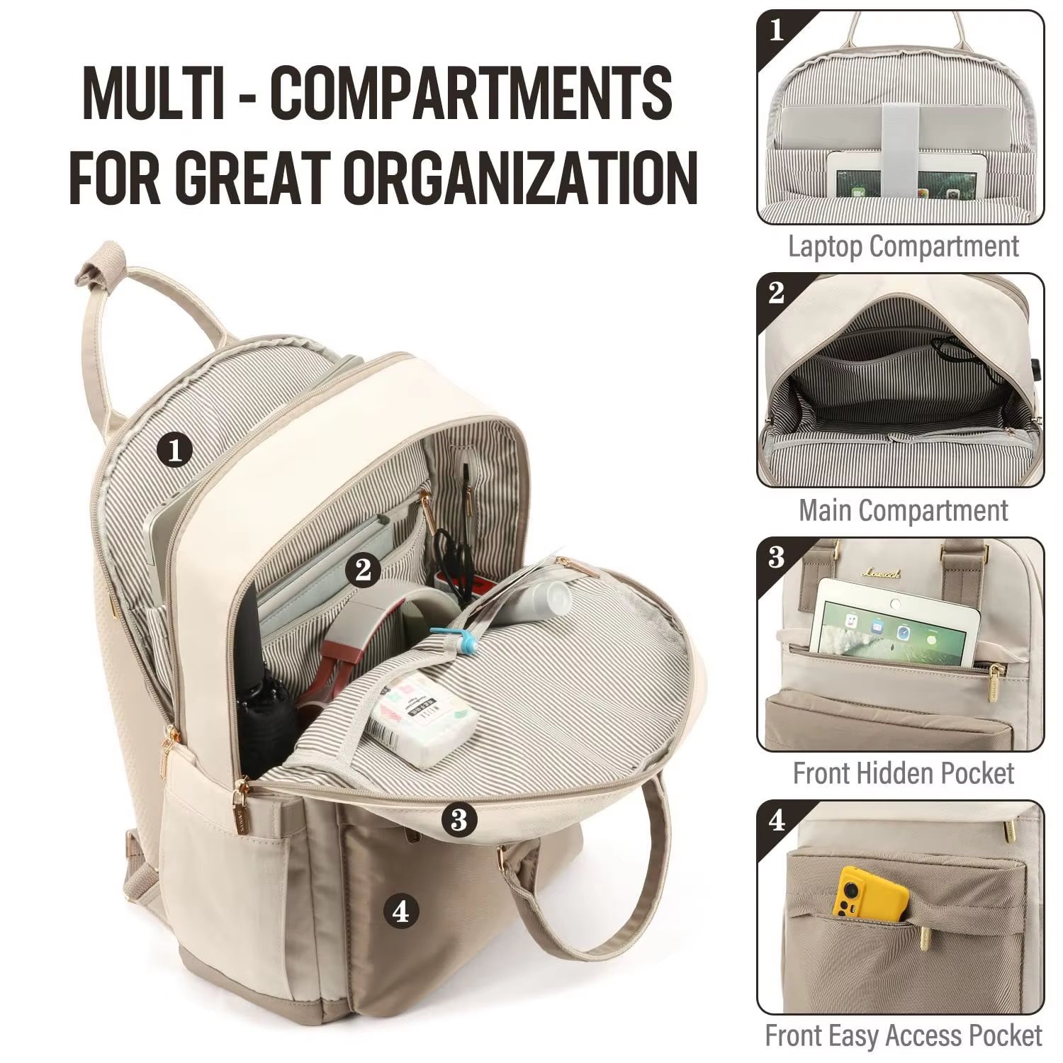 Anti-Theft Large Capacity USB Modern Business Oxford Laptop Backpack product detail