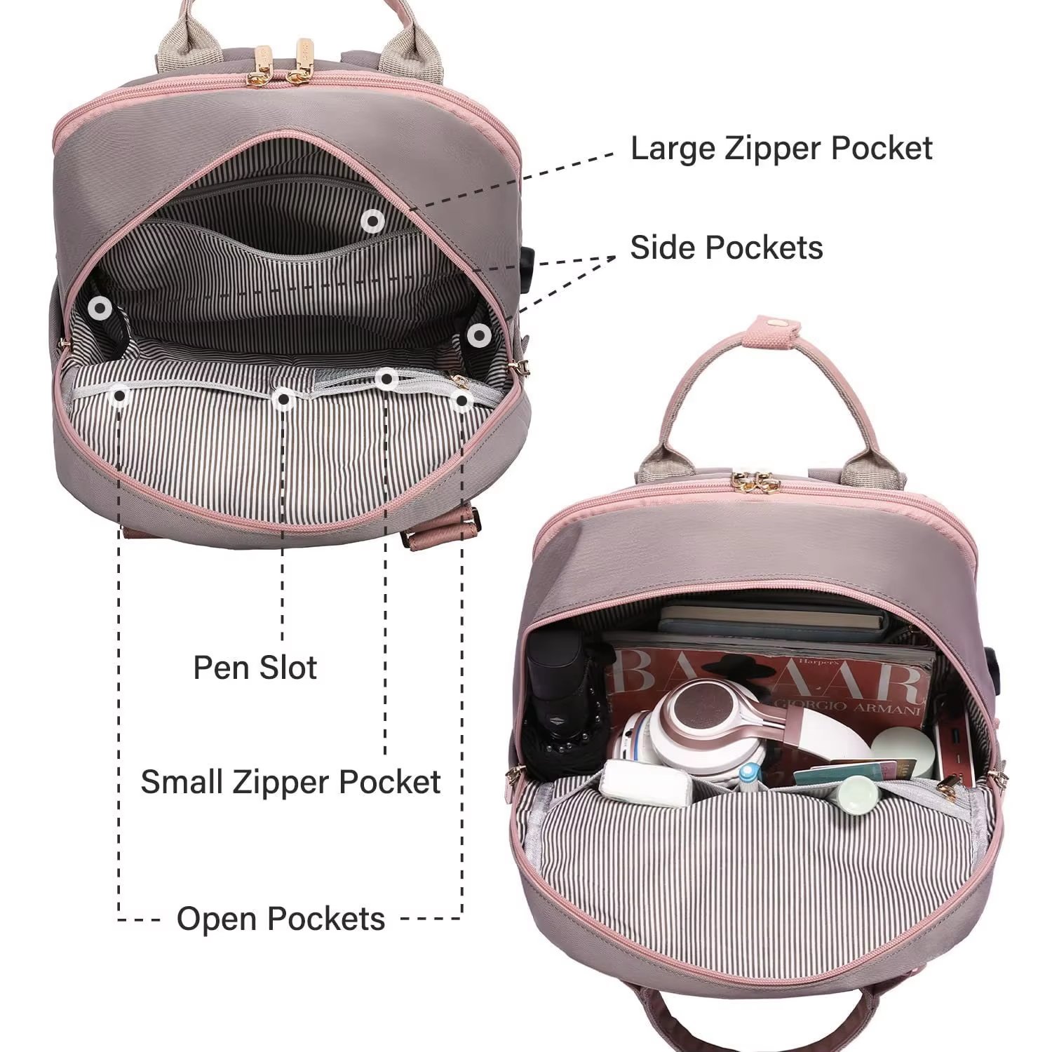 Anti-Theft Large Capacity USB Modern Business Oxford Laptop Backpack product detail