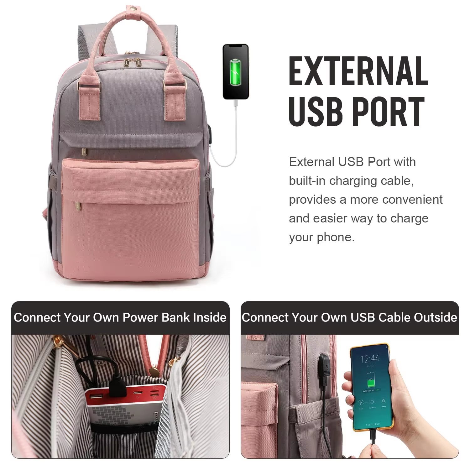 Anti-Theft Large Capacity USB Modern Business Oxford Laptop Backpack product detail