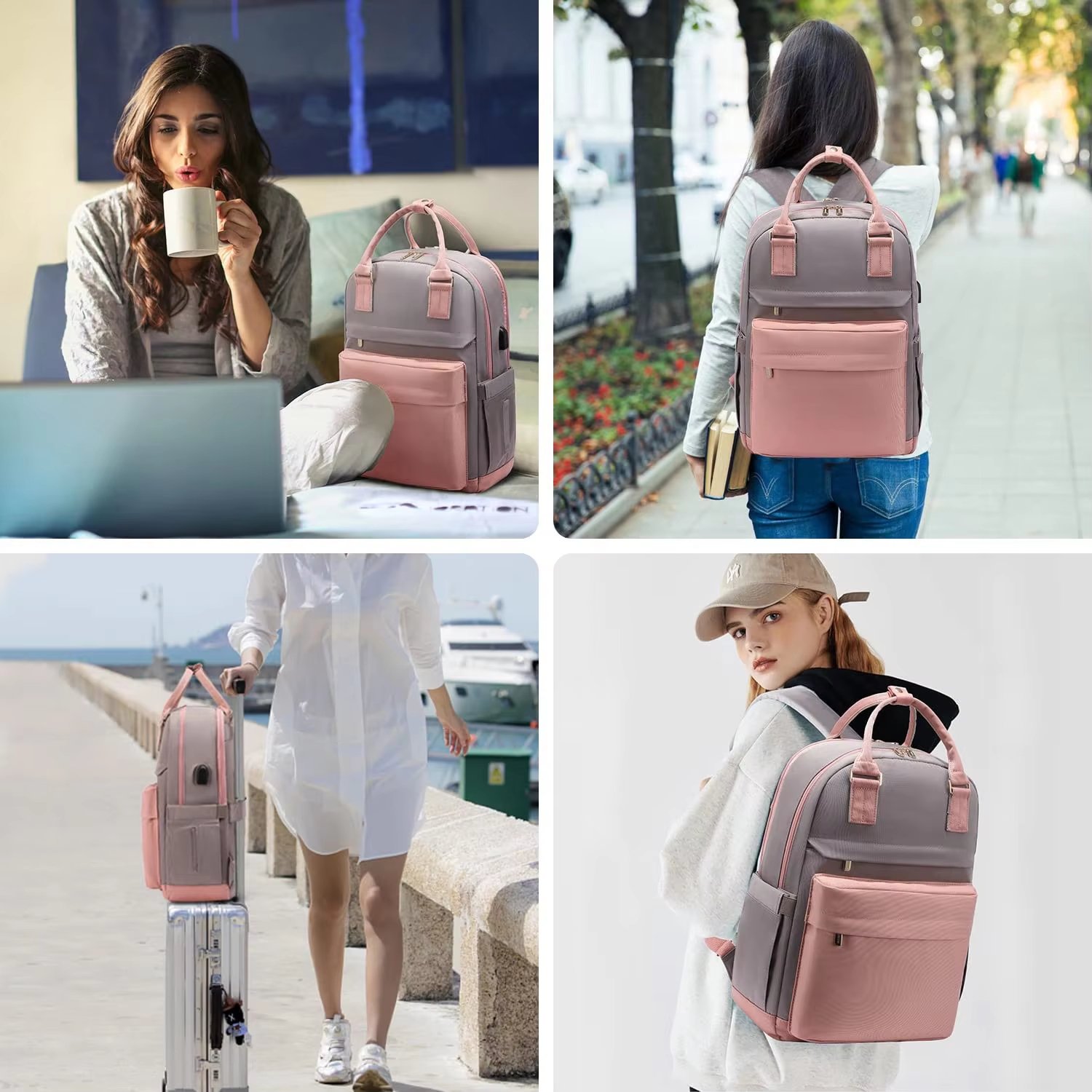 Anti-Theft Large Capacity USB Modern Business Oxford Laptop Backpack product detail
