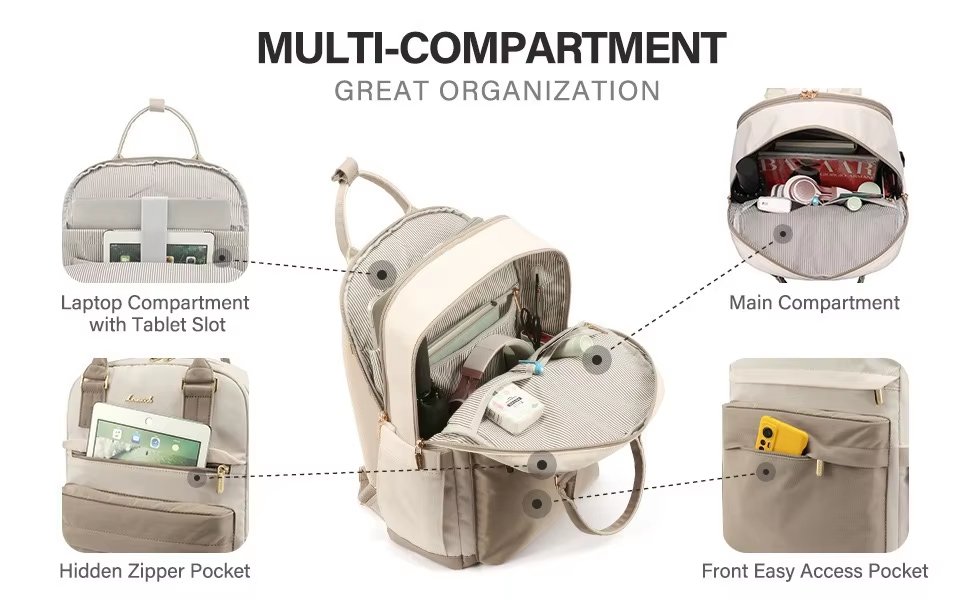 Anti-Theft Large Capacity USB Modern Business Oxford Laptop Backpack product detail
