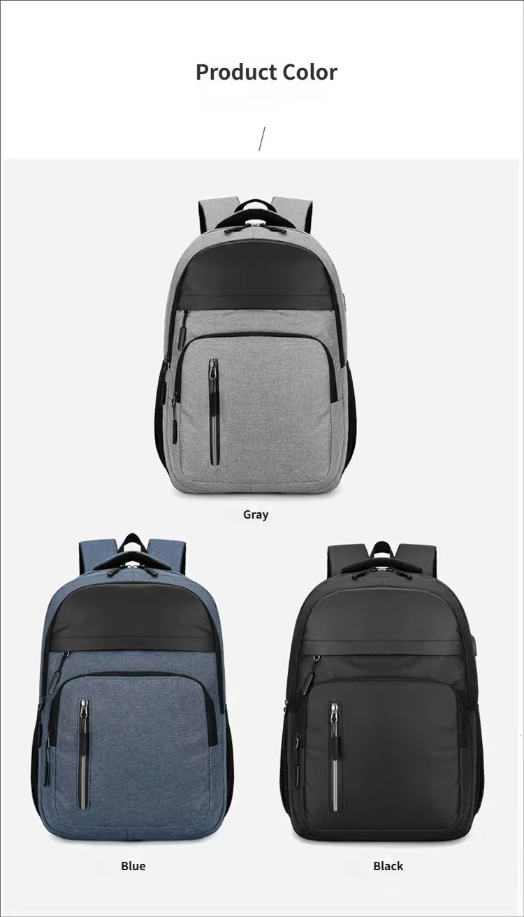Water-Resistant Large Capacity USB Outdoor Travel Oxford Laptop Backpack product detail