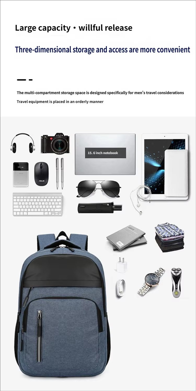 Water-Resistant Large Capacity USB Outdoor Travel Oxford Laptop Backpack product detail