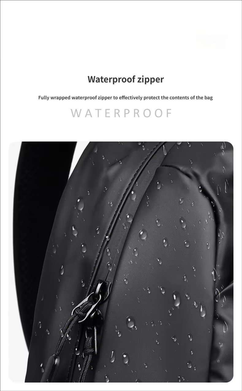 Water-Resistant Large Capacity Lightweight Outdoor Business PU Leather Laptop Backpack product detail