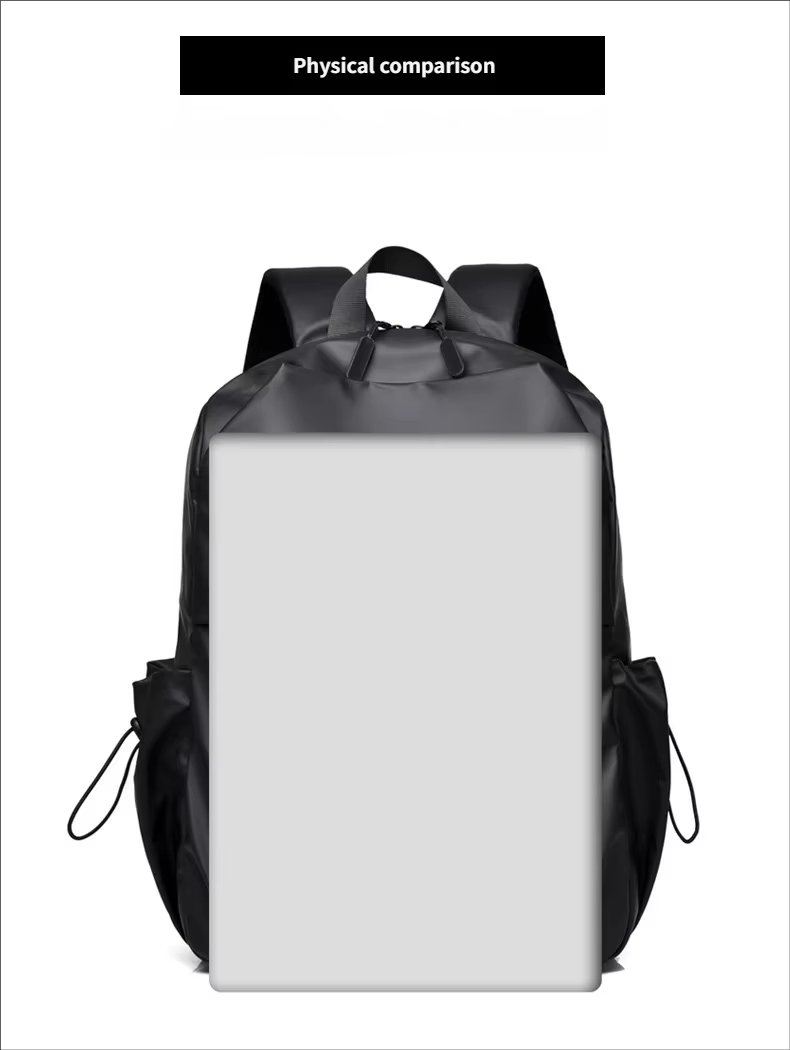 Water-Resistant Large Capacity Lightweight Outdoor Business PU Leather Laptop Backpack product detail