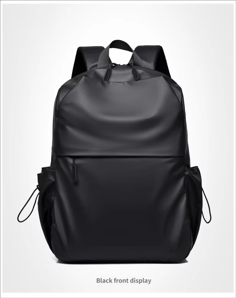 Water-Resistant Large Capacity Lightweight Outdoor Business PU Leather Laptop Backpack product detail
