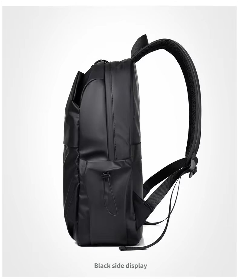 Water-Resistant Large Capacity Lightweight Outdoor Business PU Leather Laptop Backpack product detail