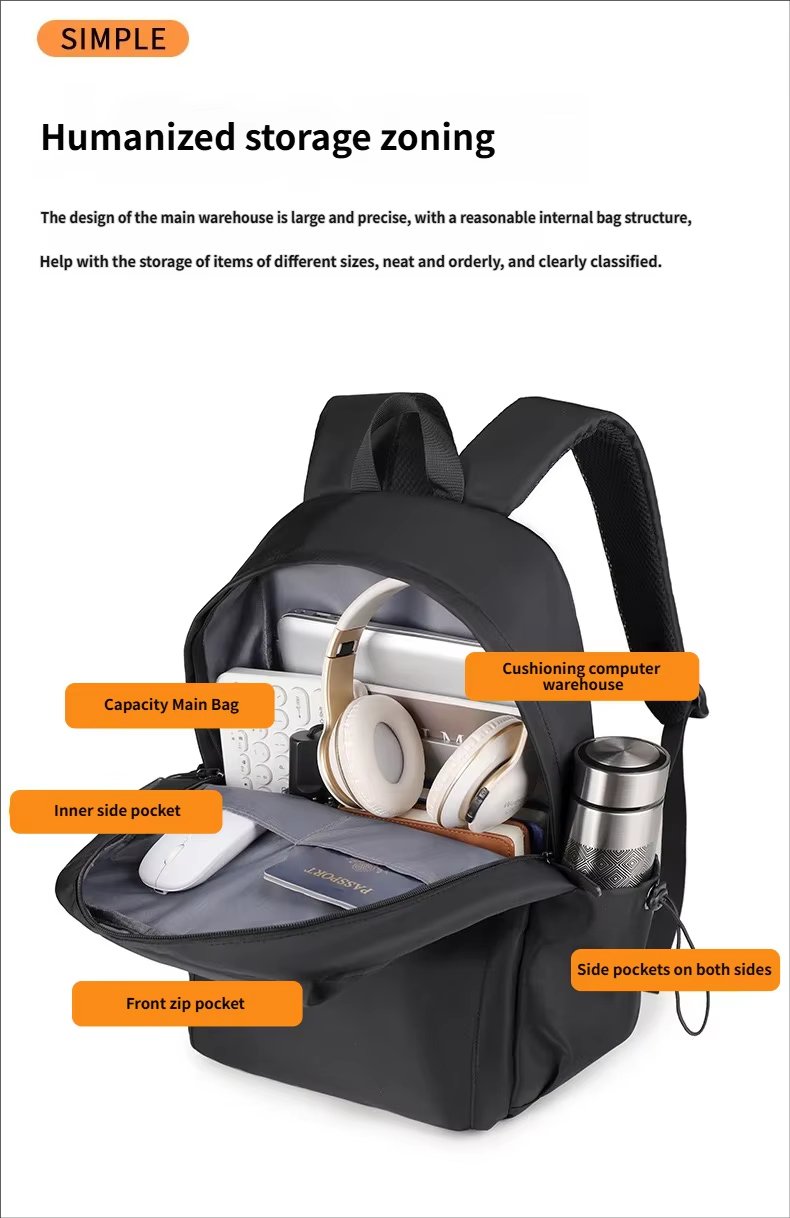 Water-Resistant Large Capacity Outdoor Business Travel Oxford Laptop Backpack product detail
