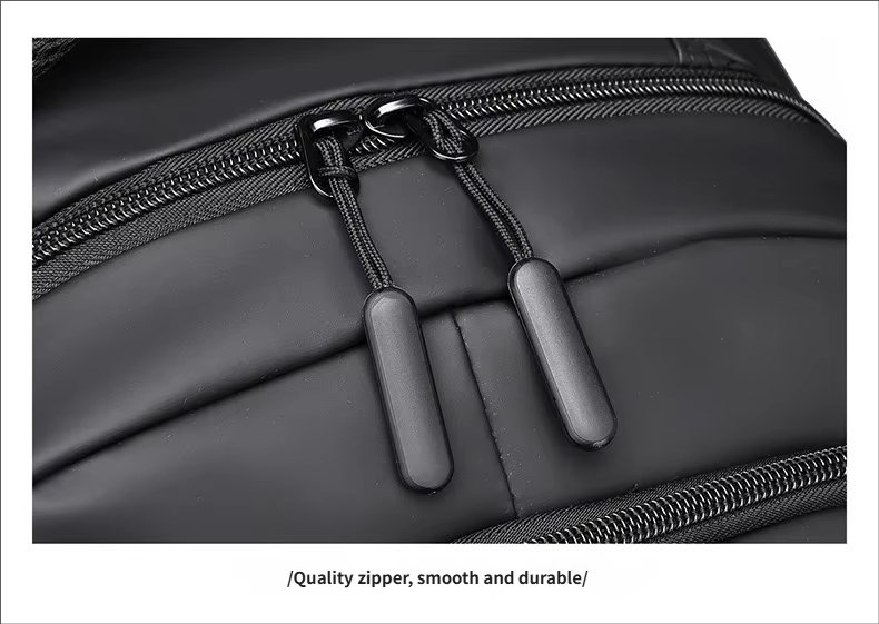 Water-Resistant Large Capacity USB Outdoor Business PU Leather Laptop Backpack product detail