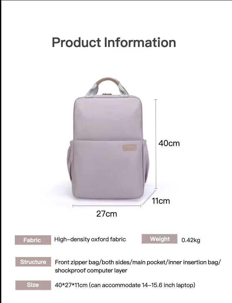 Water-Resistant Large Capacity Modern Outdoor Travel Oxford Laptop Backpack product detail