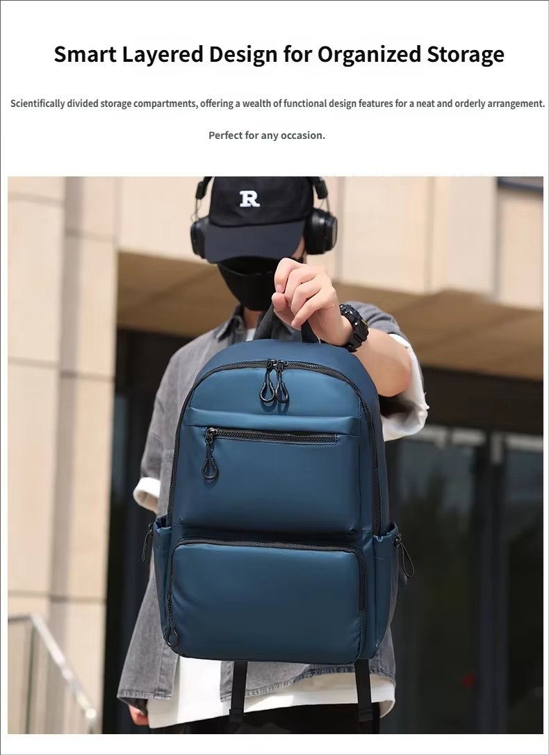 Water-Resistant Modern Outdoor Business Travel Oxford Laptop Backpack product detail