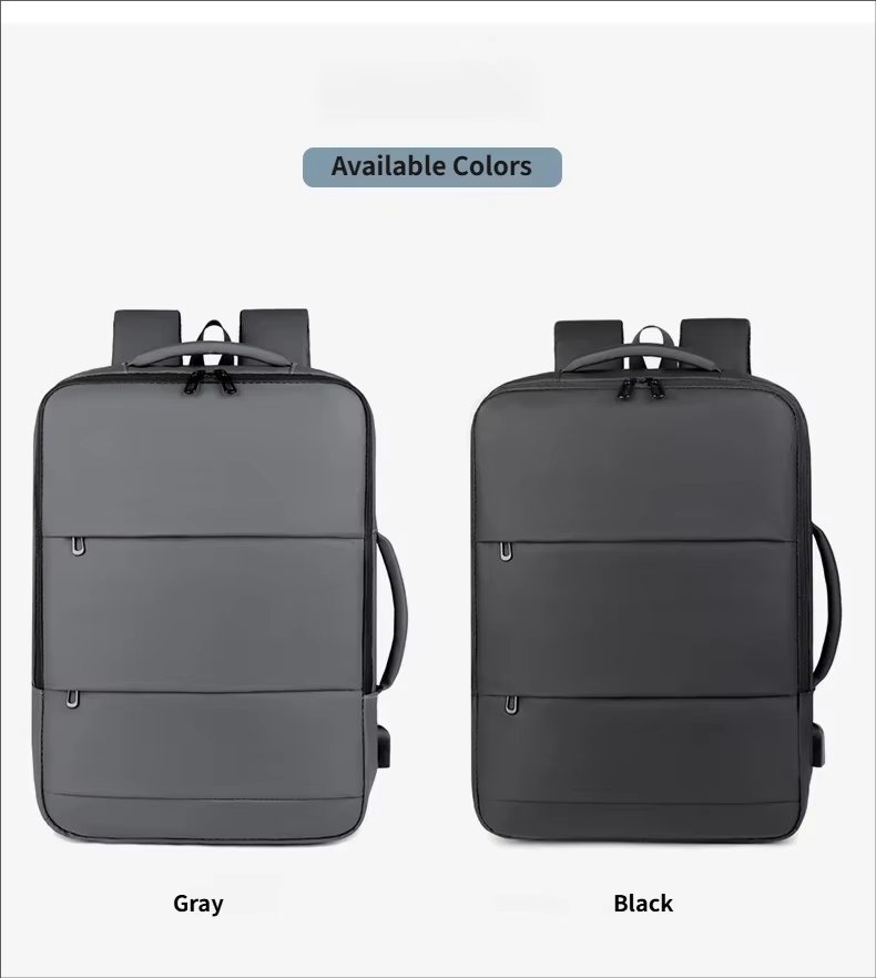 Water-Resistant Large Capacity USB Business Travel Oxford Laptop Backpack product detail