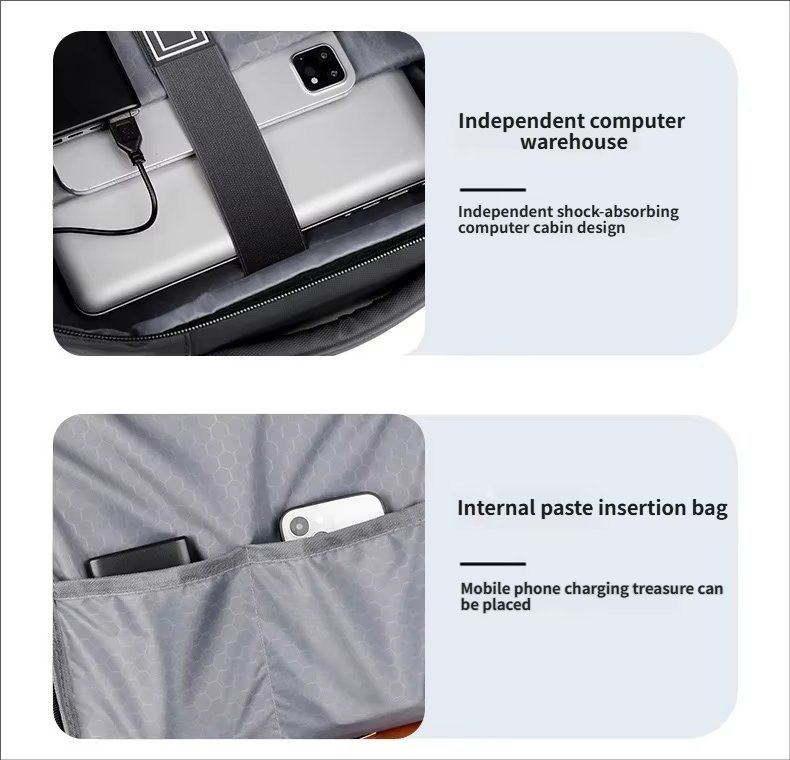 Water-Resistant Large Capacity USB Business Travel Oxford Laptop Backpack product detail