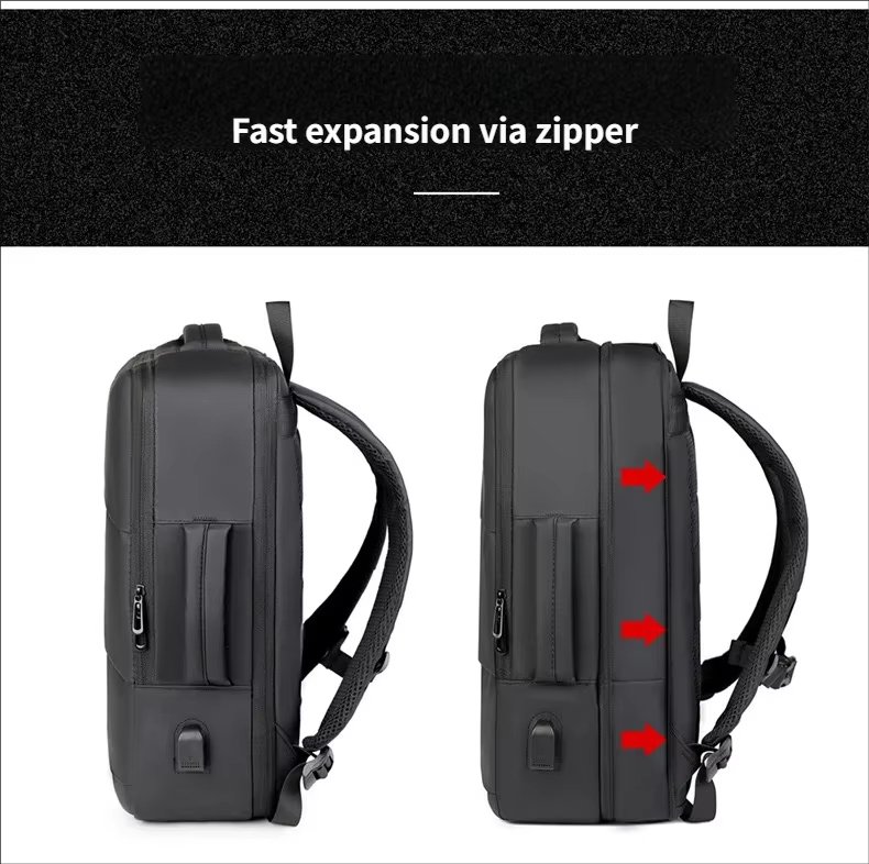 Water-Resistant Large Capacity USB Business Travel Oxford Laptop Backpack product detail