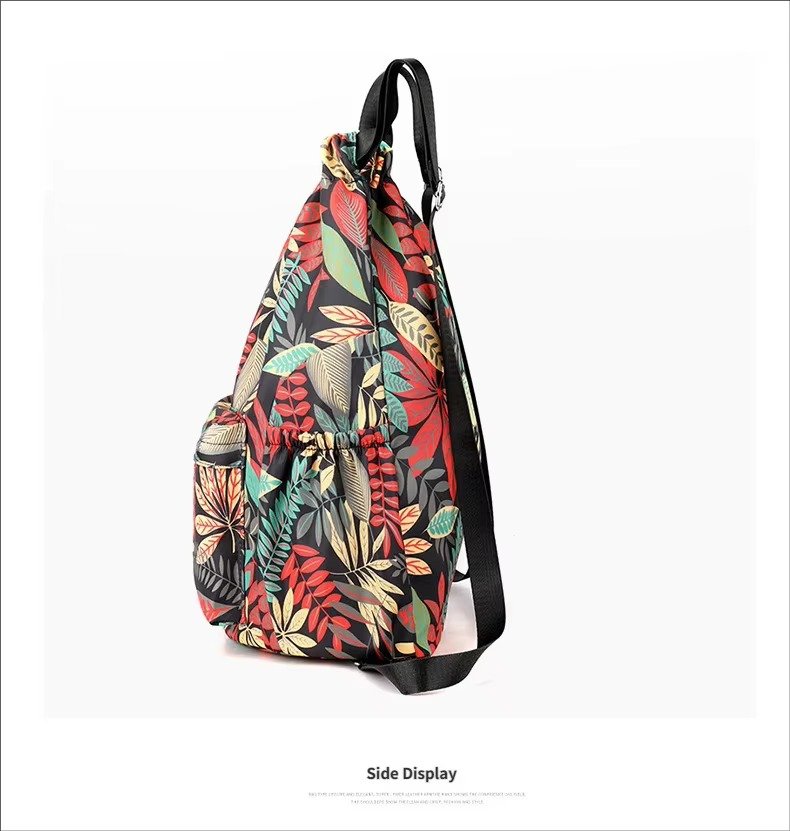 Printing Lightweight Waterproof Drawstring Backpack Foldable Basketball Sport Gym Bags Shopping Handbag Travel Backpack detail image