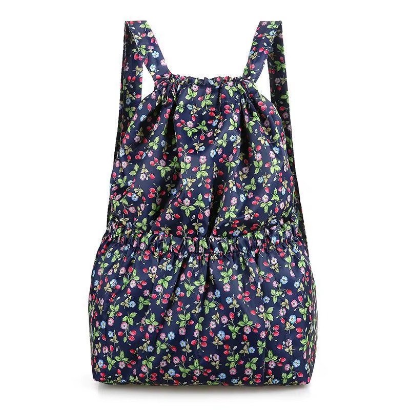 Waterproof Sublimation Drawstring Backpack Lightweight Foldable Travel Beach Sports Backpack Shopping Bag detail image