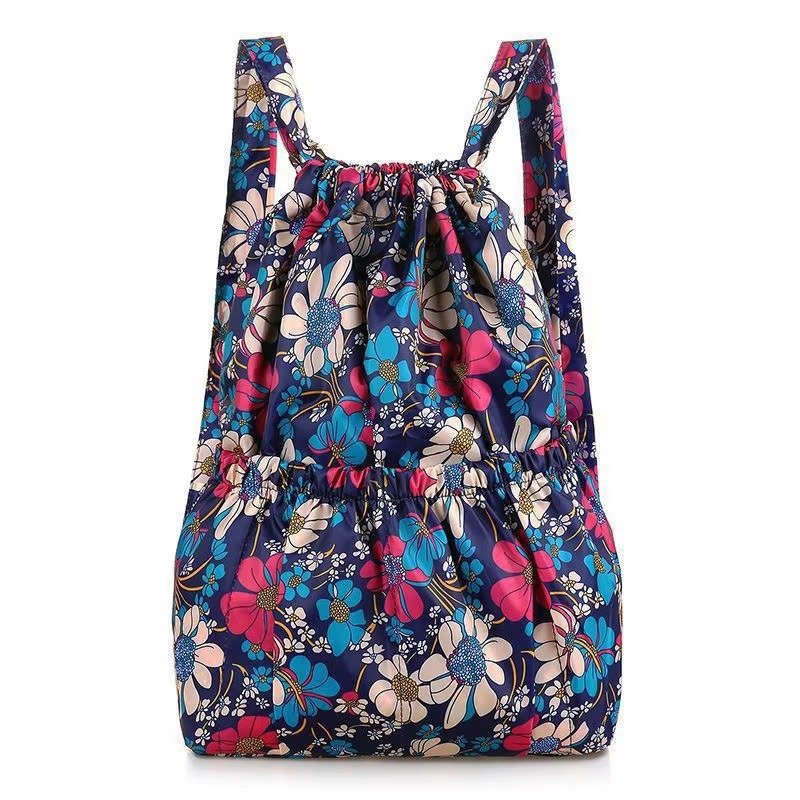 Waterproof Sublimation Drawstring Backpack Lightweight Foldable Travel Beach Sports Backpack Shopping Bag detail image