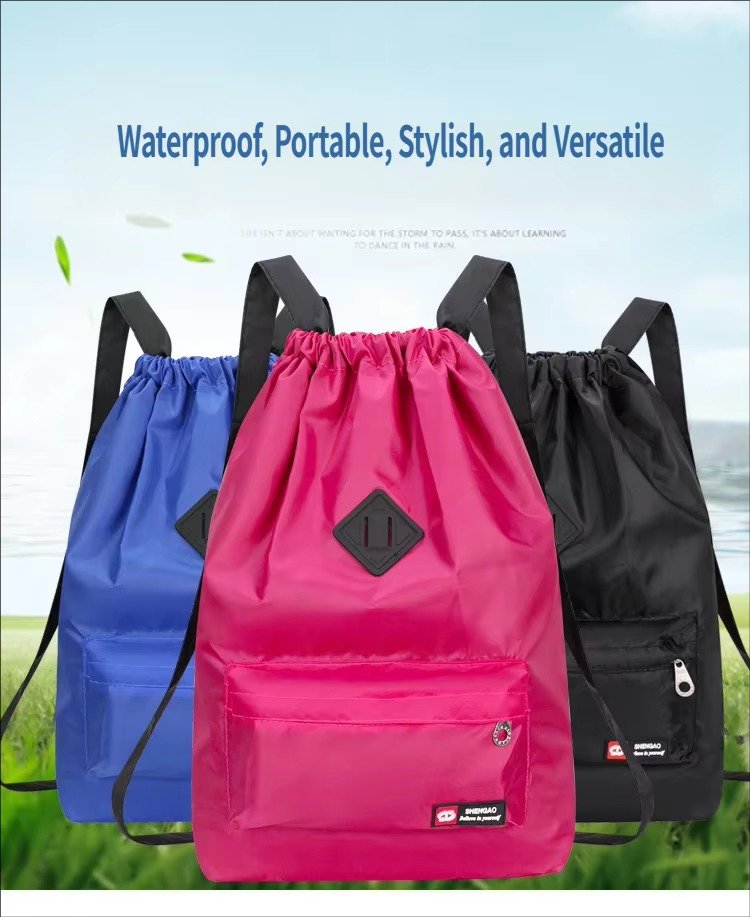 Customizable Reusable Multi-Functional Drawstring Backpack Lightweight Gym Yoga Fitness Outdoor Travel Sports String Bag detail image