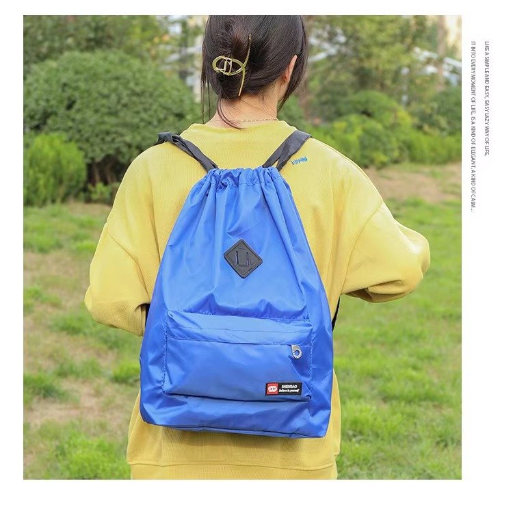 Customizable Reusable Multi-Functional Drawstring Backpack Lightweight Gym Yoga Fitness Outdoor Travel Sports String Bag detail image