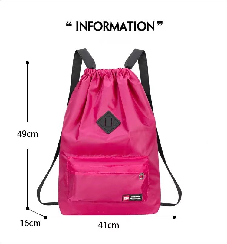 Customizable Reusable Multi-Functional Drawstring Backpack Lightweight Gym Yoga Fitness Outdoor Travel Sports String Bag detail image