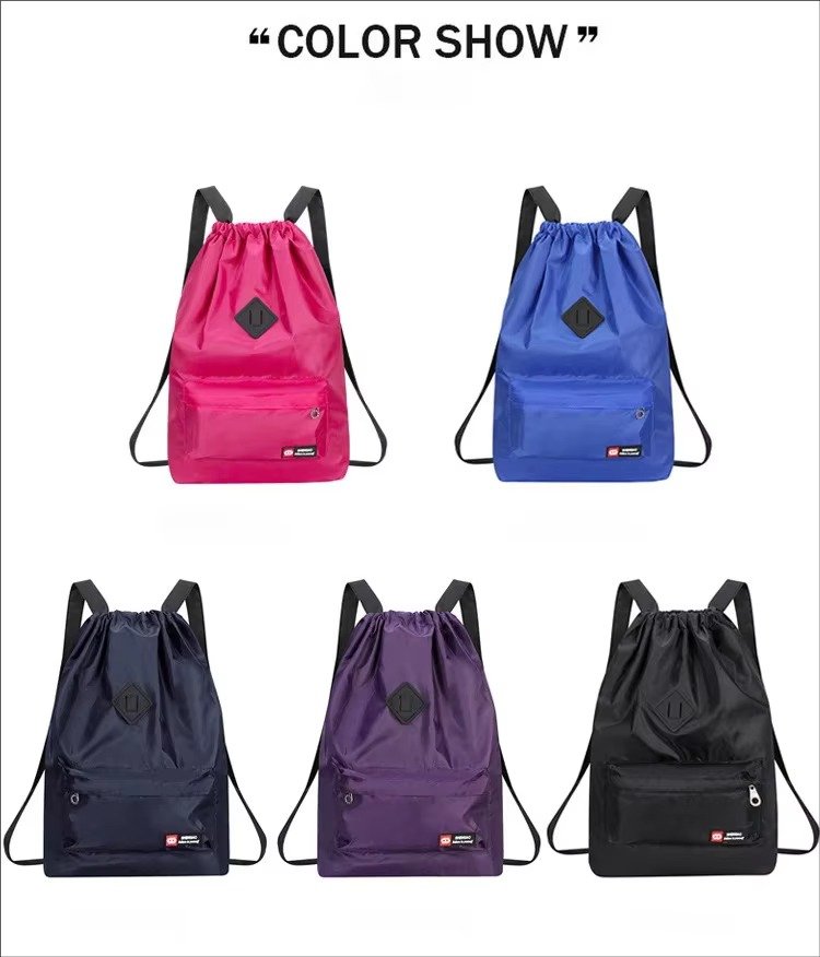 Customizable Reusable Multi-Functional Drawstring Backpack Lightweight Gym Yoga Fitness Outdoor Travel Sports String Bag detail image