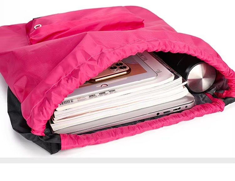 Customizable Reusable Multi-Functional Drawstring Backpack Lightweight Gym Yoga Fitness Outdoor Travel Sports String Bag detail image