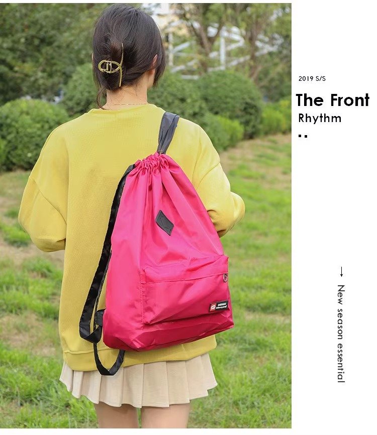 Customizable Reusable Multi-Functional Drawstring Backpack Lightweight Gym Yoga Fitness Outdoor Travel Sports String Bag detail image
