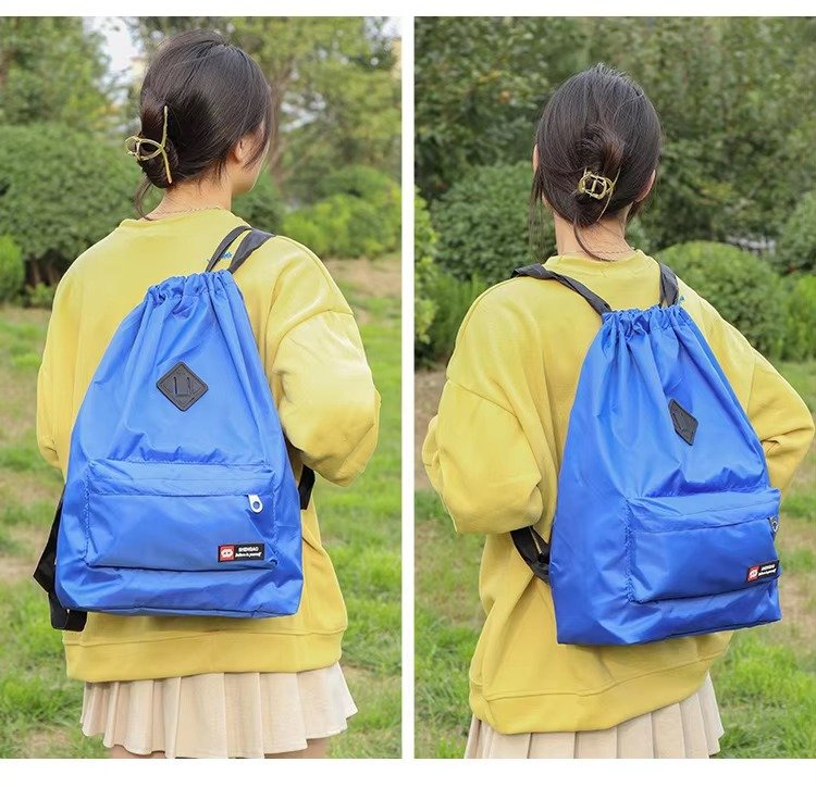 Customizable Reusable Multi-Functional Drawstring Backpack Lightweight Gym Yoga Fitness Outdoor Travel Sports String Bag detail image