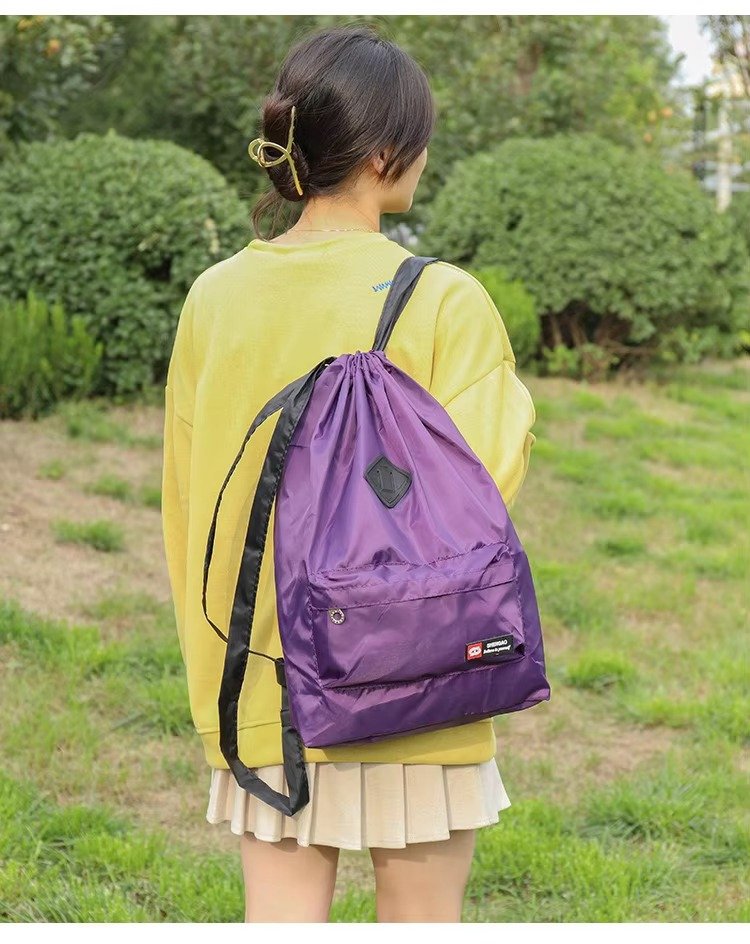 Customizable Reusable Multi-Functional Drawstring Backpack Lightweight Gym Yoga Fitness Outdoor Travel Sports String Bag detail image