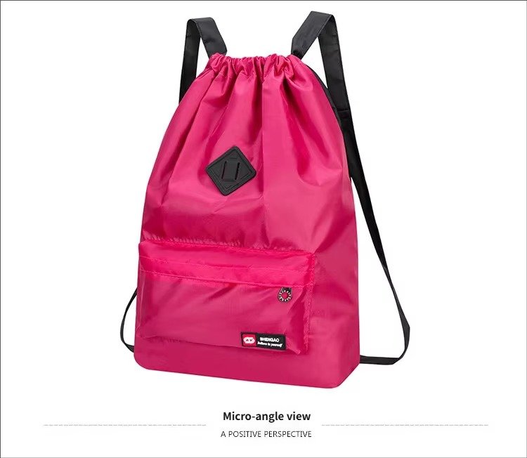 Customizable Reusable Multi-Functional Drawstring Backpack Lightweight Gym Yoga Fitness Outdoor Travel Sports String Bag detail image