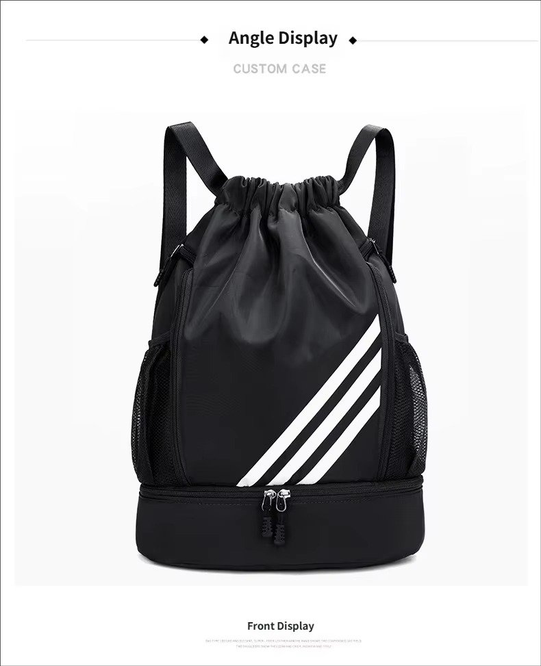 Drawstring Backpack Large Capacity Lightweight Outdoor Travel Backpack Basketball Sports Bag with Wet Dry Separation detail image