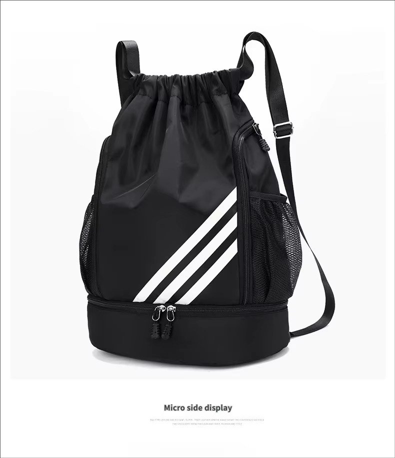 Drawstring Backpack Large Capacity Lightweight Outdoor Travel Backpack Basketball Sports Bag with Wet Dry Separation detail image