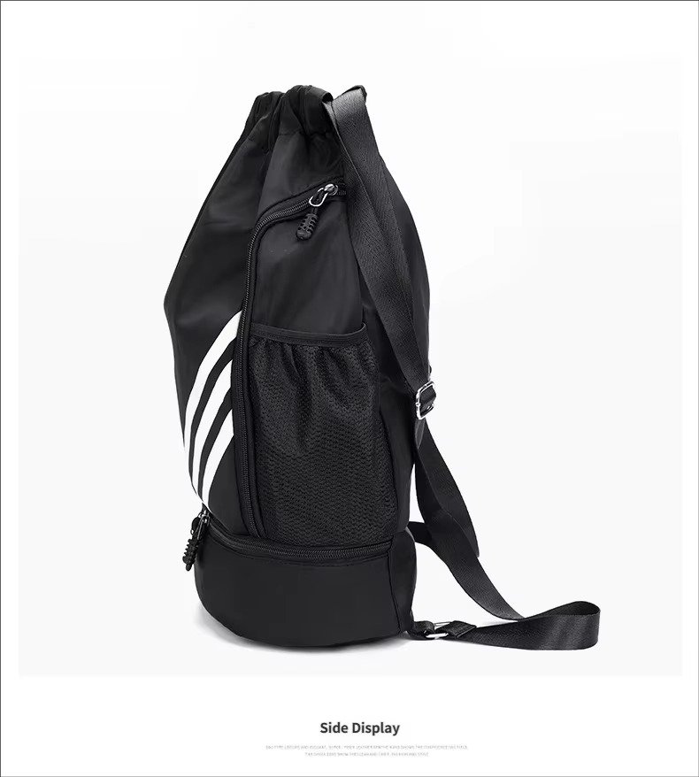 Drawstring Backpack Large Capacity Lightweight Outdoor Travel Backpack Basketball Sports Bag with Wet Dry Separation detail image