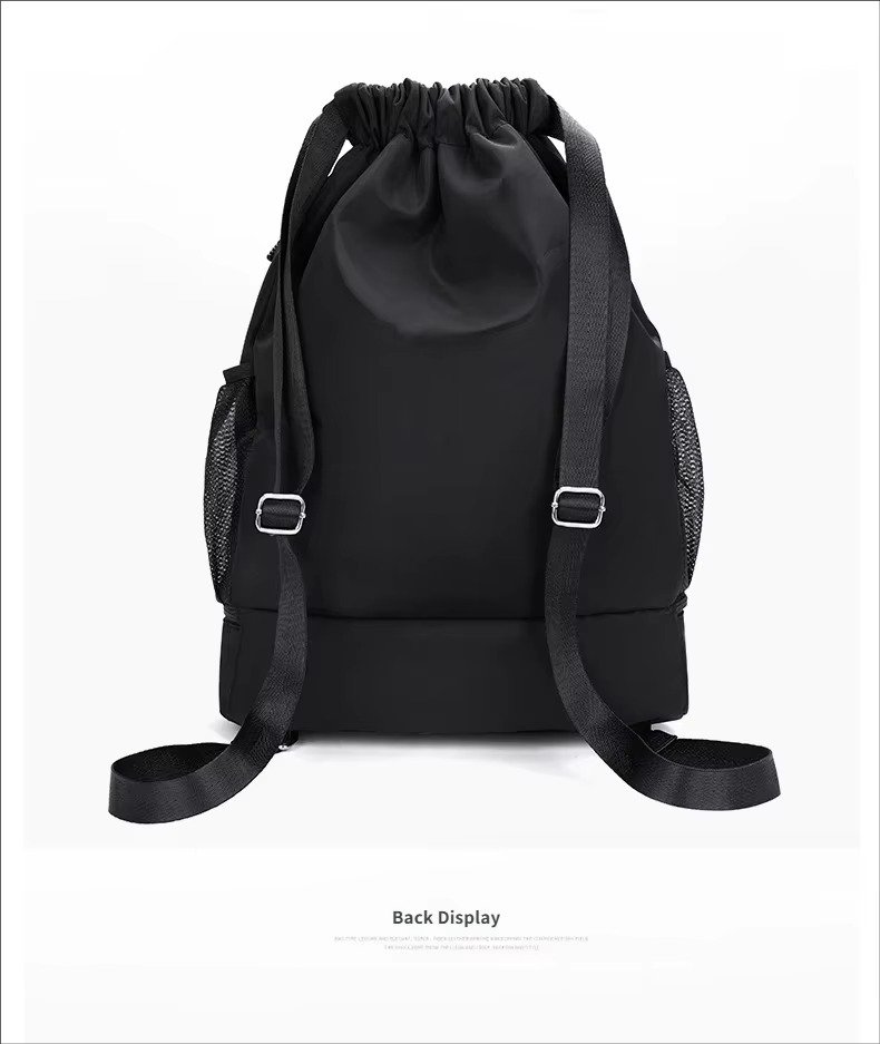 Drawstring Backpack Large Capacity Lightweight Outdoor Travel Backpack Basketball Sports Bag with Wet Dry Separation detail image
