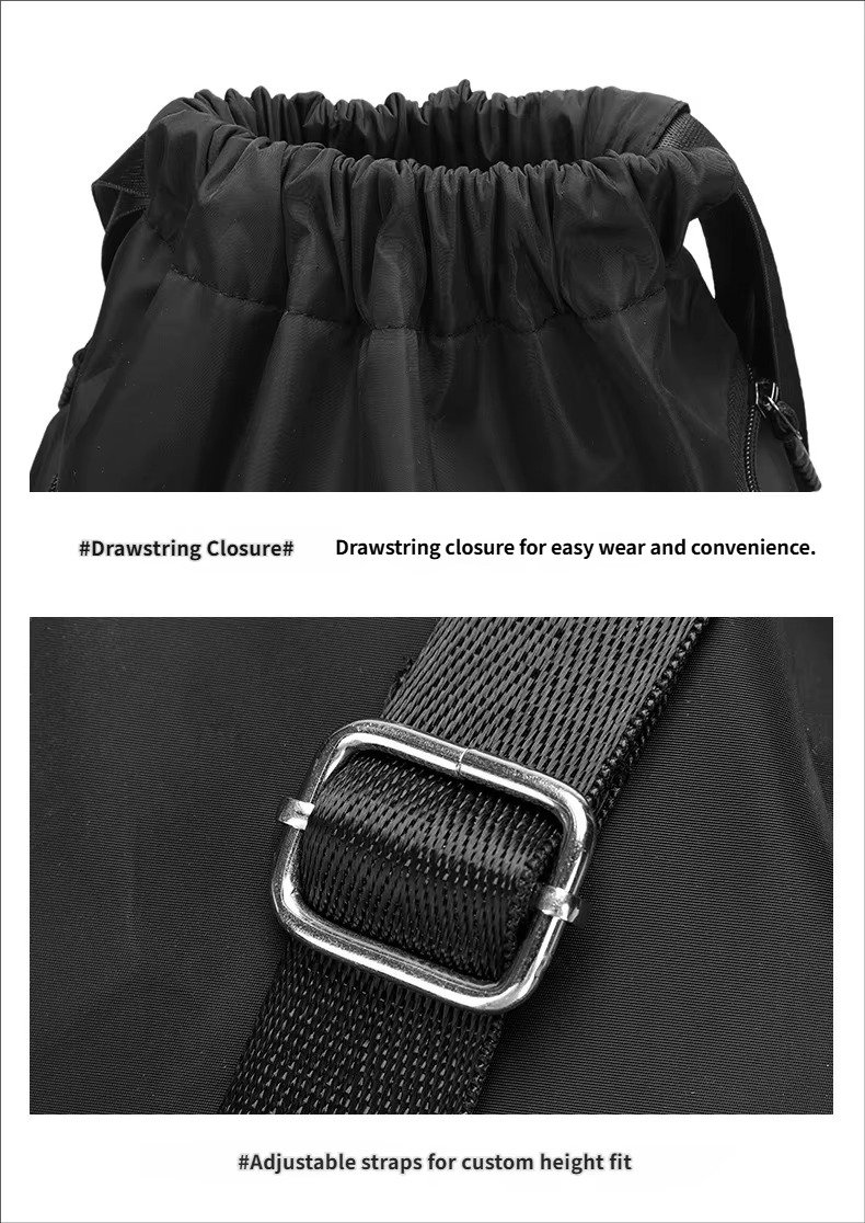 Drawstring Backpack Large Capacity Lightweight Outdoor Travel Backpack Basketball Sports Bag with Wet Dry Separation detail image