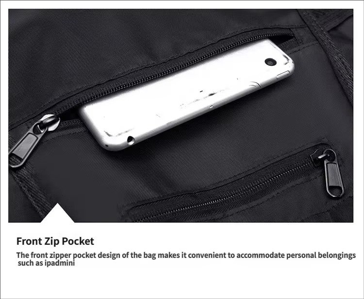 Hidden Mesh Pocket Drawstring Backpack Large Capacity Waterproof Outdoor Sports Gym Soccer Volleyball Basketball Bag detail image