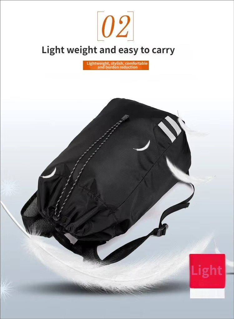 Personalized Large Capacity Drawstring Travel Backpack Waterproof Draw String Gym Sports Outdoor Training Basketball Bag detail image