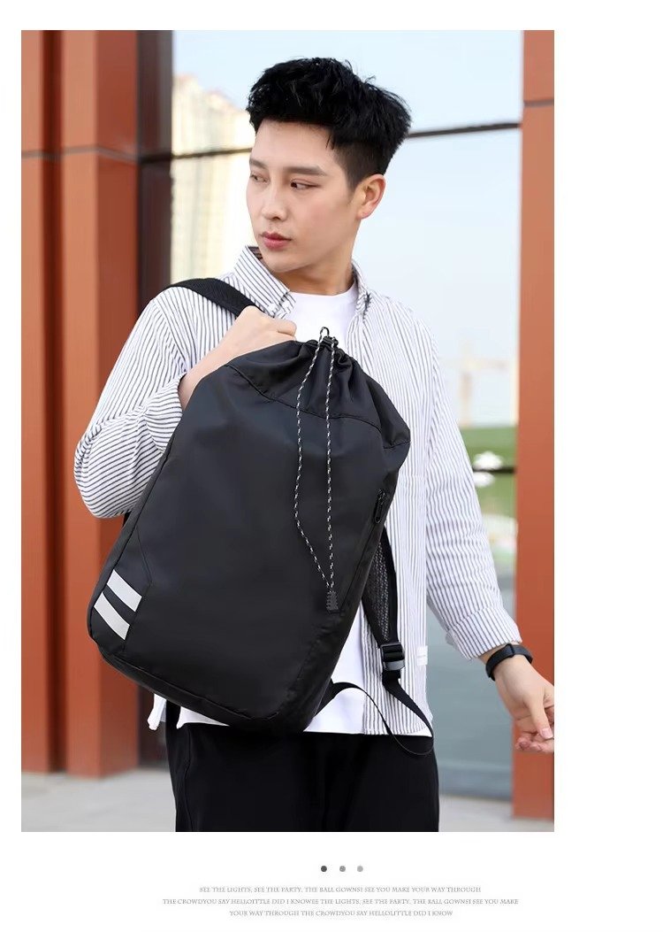Personalized Large Capacity Drawstring Travel Backpack Waterproof Draw String Gym Sports Outdoor Training Basketball Bag detail image