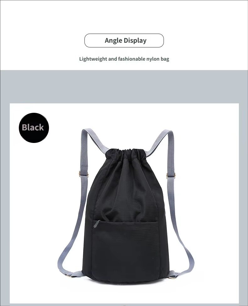 Lightweight Travel Drawstring Backpack Waterproof Draw String Gym Sports Basketball Bags Reusable Rope Drawing Bag detail image