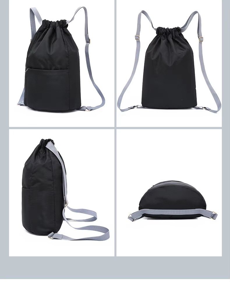 Lightweight Travel Drawstring Backpack Waterproof Draw String Gym Sports Basketball Bags Reusable Rope Drawing Bag detail image