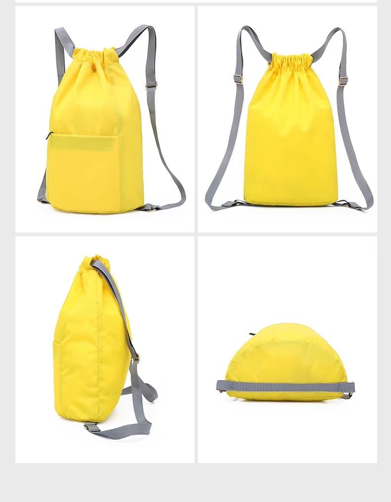 Lightweight Travel Drawstring Backpack Waterproof Draw String Gym Sports Basketball Bags Reusable Rope Drawing Bag detail image