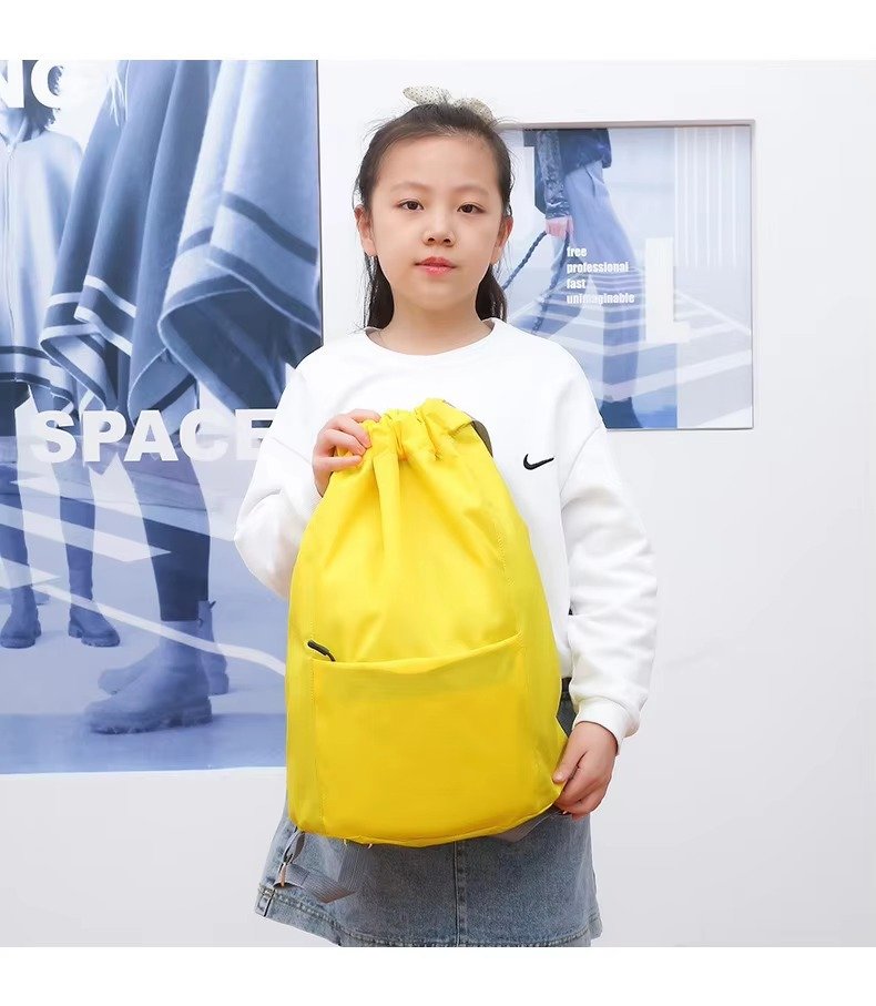 Lightweight Travel Drawstring Backpack Waterproof Draw String Gym Sports Basketball Bags Reusable Rope Drawing Bag detail image