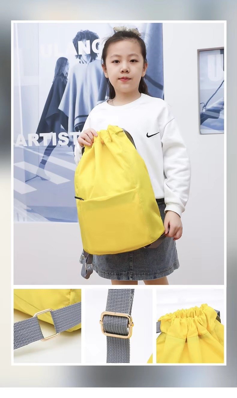 Lightweight Travel Drawstring Backpack Waterproof Draw String Gym Sports Basketball Bags Reusable Rope Drawing Bag detail image