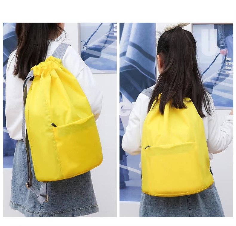 Lightweight Travel Drawstring Backpack Waterproof Draw String Gym Sports Basketball Bags Reusable Rope Drawing Bag detail image